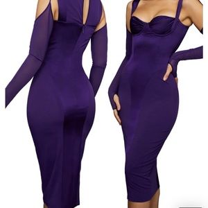 Grape MIDI Dress (Small) NEVER WORN